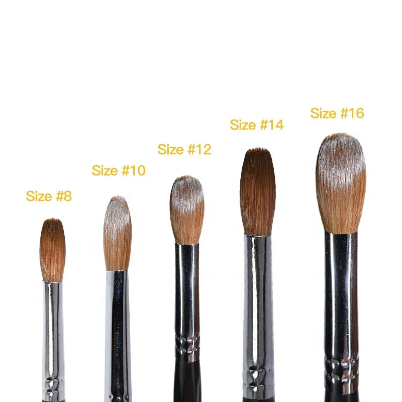High Quality 100%Pure Kolinsky Acrylic Nail ArtBrush 1pcs Wooden Handle Kolinsky Sable Brush Acrylic Nail Art Brush Size #8-#20 MegaBDM