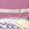 Custom Monogrammed 70x40inch Personalized Beach Towel Turkish Wedding Bridal Party Accessory Bachelorette Beach Bash Promotional
