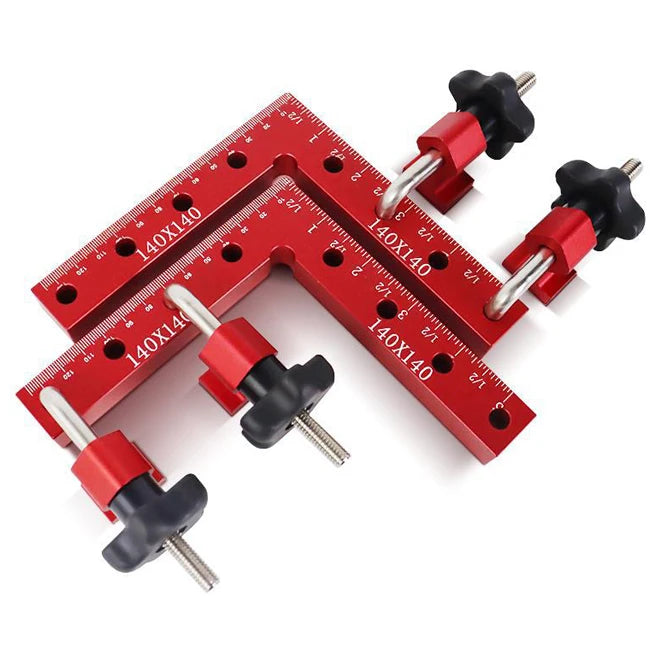 QINBU DIY Woodworking Tools Industrial 90Â° Angle Square - CNC Machined Aluminum Corner Clamp for Joinery & Timber Framing