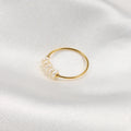Meditation Mini Pearl Ring Gold PVD Plated 316 Stainless Steel Natural Baroque Ring for Men Women