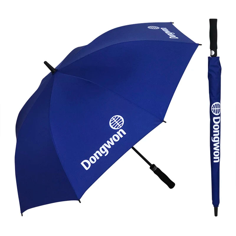 Big Size Umbrella Strong Frame Automatic Navy Blue Custom Logo Golf Umbrella