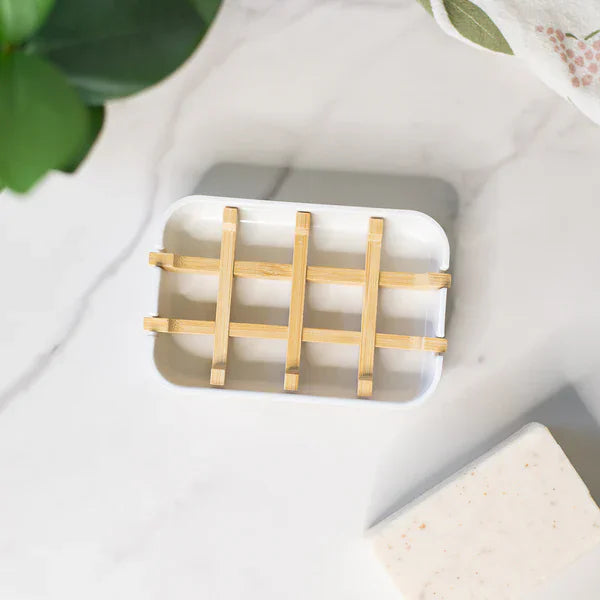 NO PLASTIC Bathroom Bamboo Eco Friendly Soap Dish Customs Draining Lotion Shampoo  Holder Tray for Kitchen Bathroom