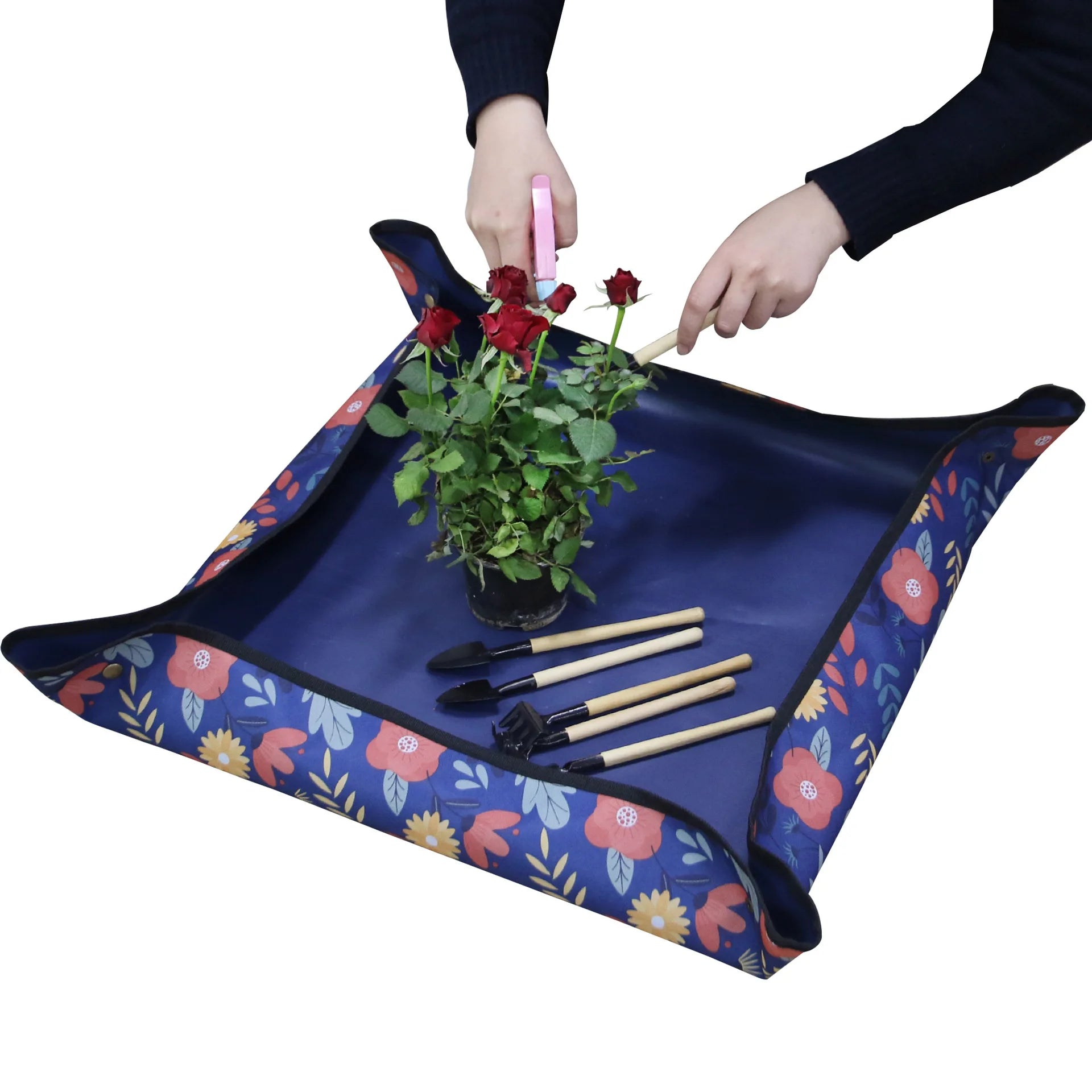 Waterproof Thicken PE Mat Gardening Soil Changing Anti Dirty Tarp Oxford Plant Repotting Mat Foldable Gardening Mat