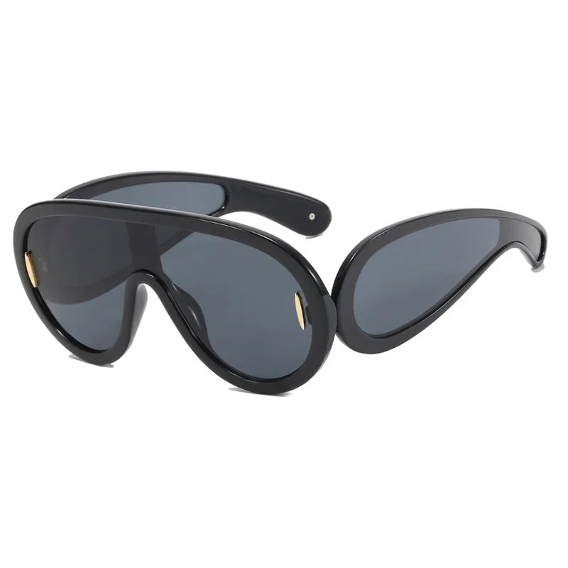 New 2026 Full Frame Frog Glasses Fashionable Metal Plastic Frame Sunshade Sun Glasses