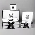 Custom Printed Gift Set Closure Cardboard Original Holiday Rose Bear Magnetic Gift Packaging Box for Present