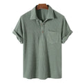 Top Seller Wholesale Comfortable Polyester Cotton Men's Short Sleeve  Golf Polo Waffle Knit T Shirt