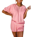 Women's Casual Sports Clothing Plus Size Breathable Reversible Eco-Friendly Two Piece Tracksuit Set Summer Shorts