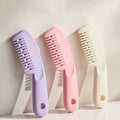 New Arrival Pink Plastic  Professional Hair Cutting Comb Adjustable Blade Barber Comb for Salon Hair Straightener Brush
