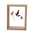 Wooden Double Acrylic Photo Frame for Dried Flowers Pressed Plant Art Display Frame Clear Acrylic Floating Frame