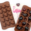 151 Stock Free Sample 15 Cavity  Heart with Raindrop Shape Silicon Resin Mold Silicone Ice Cube Tray Silicone Chocolate Moulds