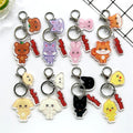 Kpop ATEEZ Keychain ANITEEZ Cartoon Acrylic Pendant Mito Keychain Keyring Ateez Hongjoong Seonghwa Yunho Yeosang
