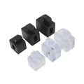 Transparent/Black 6/8/10 Slot PVC Aluminum Profile Mounting Block with Square Nuts for Glass Mounting Industrial Connector