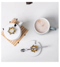 Customized Crown Lid Ceramic Coffee Mug Porcelain Water Cup Coffee Cup with Spoon and Lid