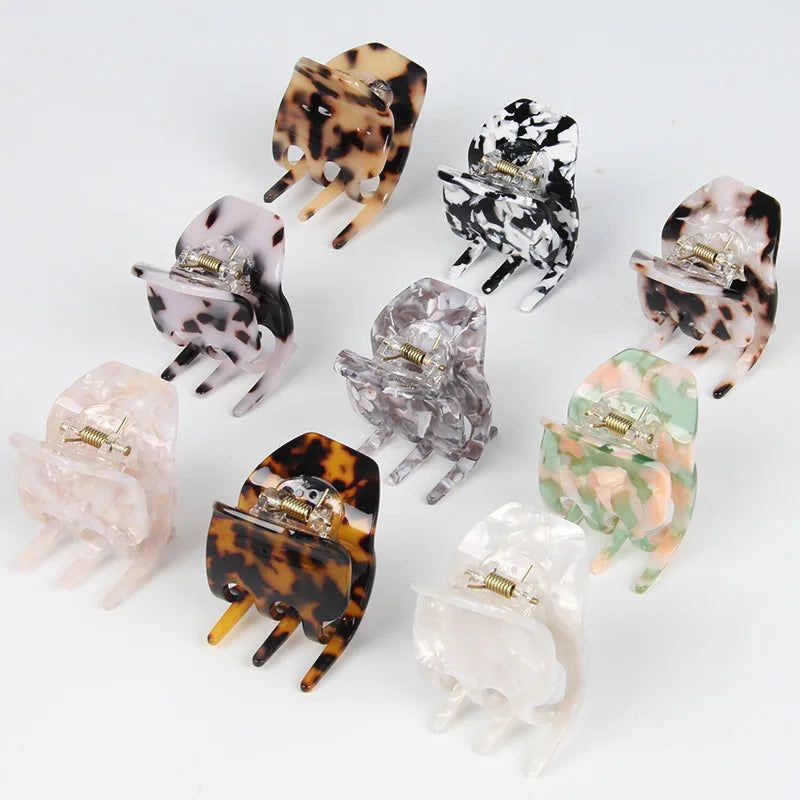 YHJ Customized Hair Claw Wholesale Hair Claw Clips 5 CM Small Eco-friendly Unbroken Acetate Hair Claw for Women