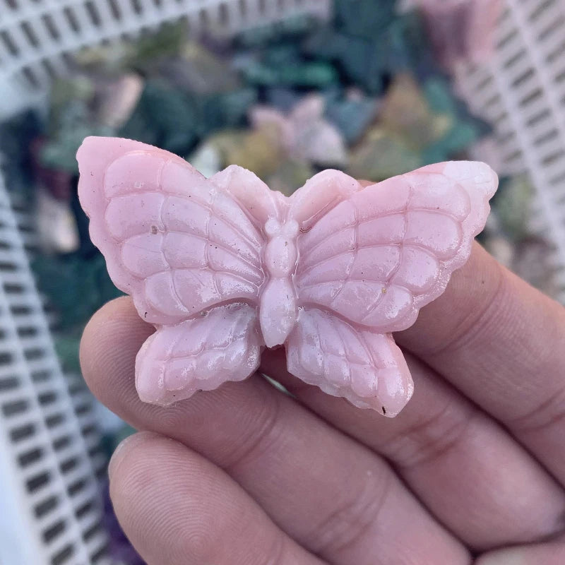 Wholesale Natural Healing Crystal Stones Carved Quartz butterfly Gifts for Home Decoration