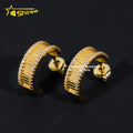 Fine Jewelry 18k Gold Plated Hip Hop Pass Diamond Tester 925 Silver VVS Moissanite Hoop Earrings