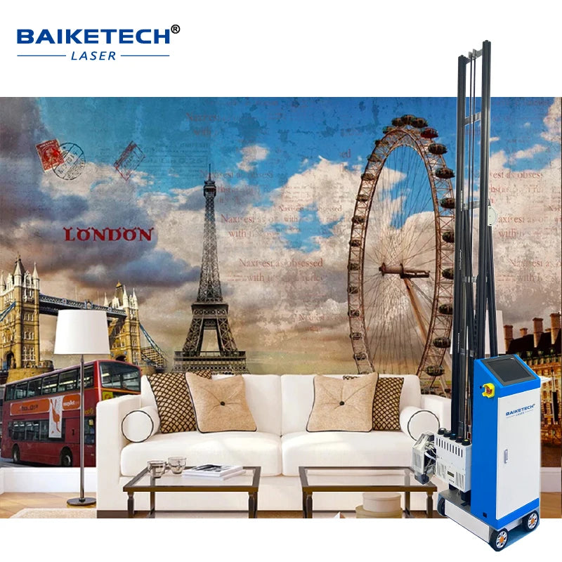 TH-UP600R  Reliable 3D UV Vertical Wall Mural Art Inkjet Printer Wall Painting Machine for Ceramic Wood Metal Wall Surface