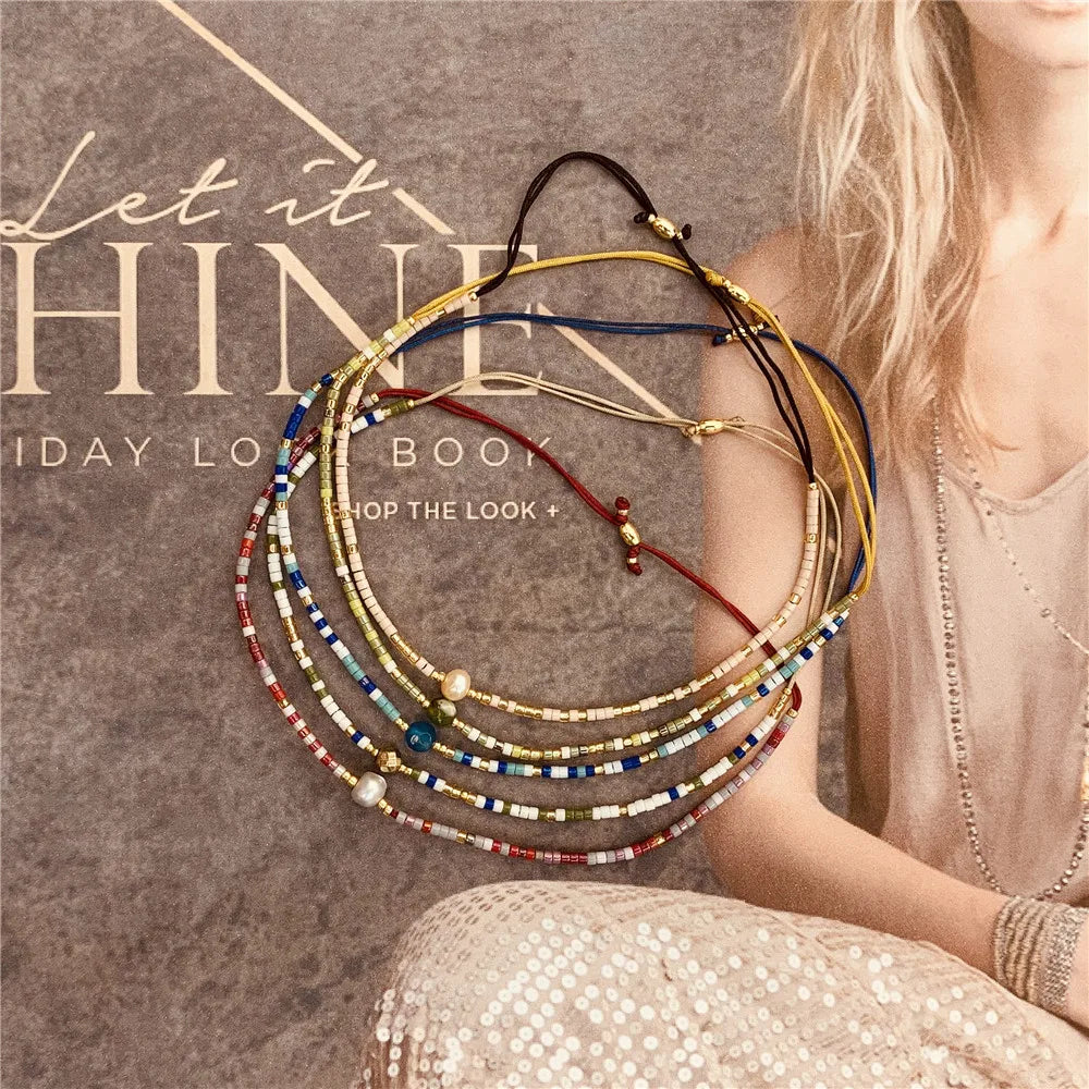 Miyuki Beaded Bracelet Fashion Stone Pearl Jewelry Seed Beads Jewellery High Quality Pulsera Vintage Simple Bracelets