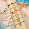 Fashion Boho Style Jesus Copper Bead Bracelet Hand Rub Cotton Rope Luxury Woven String Bracelet for Women