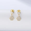 Luxury Jewelry Brand Psj S 925 Sterling Silver 14k Gold Plated Bling Cubic Zirconia Chandelier Earrings for Women Girls