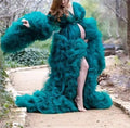 Maternity Gown Lace Maxi Dresses Women Clothes Photography Pregnancy Dress for Photo Shoot Fluffy