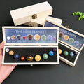 Nine Planets Solar System Bead Planet Stone Sets Healing Crystal Sphere Galaxy Solar System Stone Sphere Set with Box