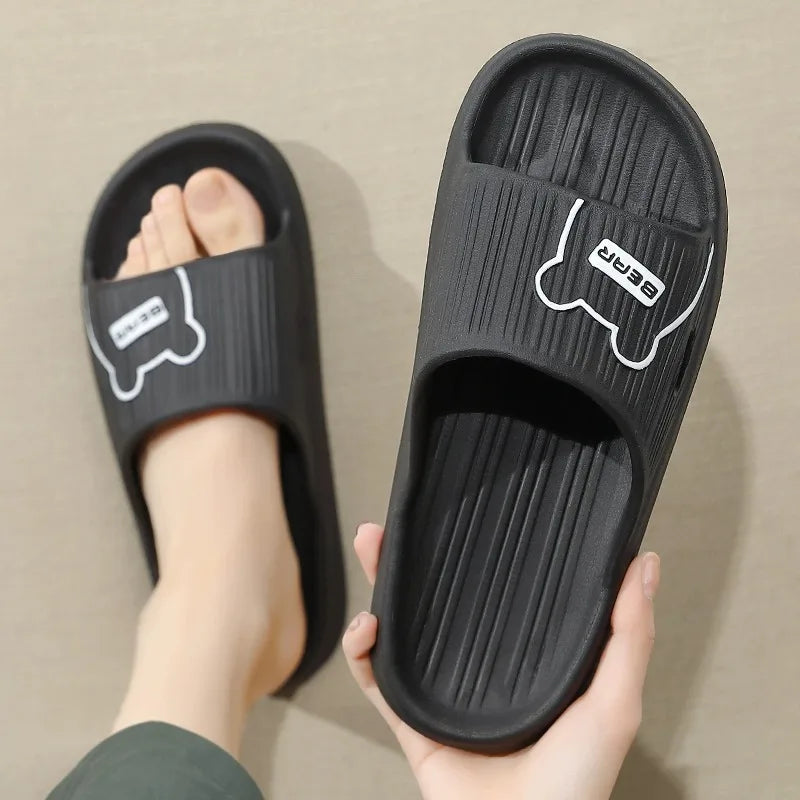 Melenlt Large Size Summer EVA Non-Slip Sandals -Soft Bottom Breathable Indoor Bath Shoes and Outdoor Slippers