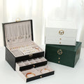 PU Leather Multi-Drawer Jewelry Packaging Case Gift Box Necklace Earring Bracelet Ring Travel Jewellery Organizer