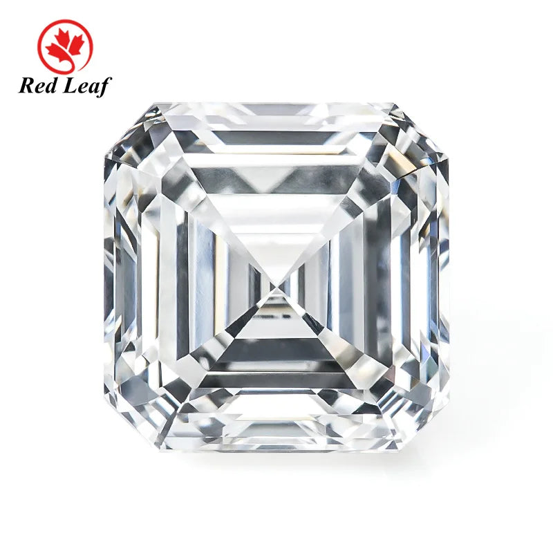 Redleaf IGI  Certified Excellent Quality 1CT 3CT CVD Lab Grown Asscher Cut Emeralds Cushion Shape VVS VS Loose for Jewelry