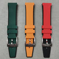 Luxury 20mm FKM FPM Flororubber Rubber Soft Smartwatch Quick Release Pin Buckle Double Color Watch Band Strap