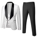 Luxury Men's Tuxedo Fashion Suit 6 Colors 3-Piece Set for Wedding Shawl Lapel Skinny Single Breasted Jacket Singer Plus Size