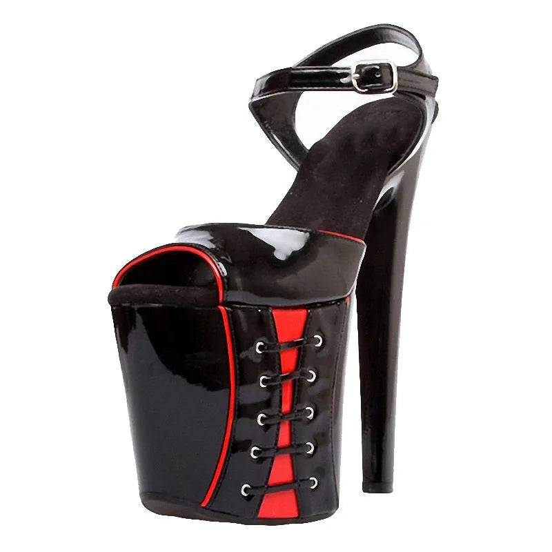 Ultra High Platform Thin Heel 20 cm Foot Fighter Transvestite Spring and Summer New Pole Dance High Heels Large Sandals