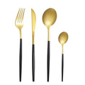 Factory Wholesale Stainless Steel Knife Fork Spoon Set Wedding Gift Custom Logo Contemporary Design Luxury Silverware Flatware