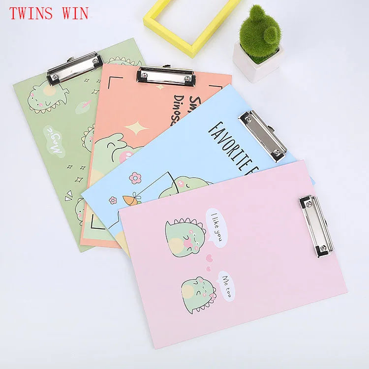 A4 Paper Splint Multifunction Cartoon Thickened Paper Board Clip Document Bag Book Board Clip Study Stationery Writing Pad661