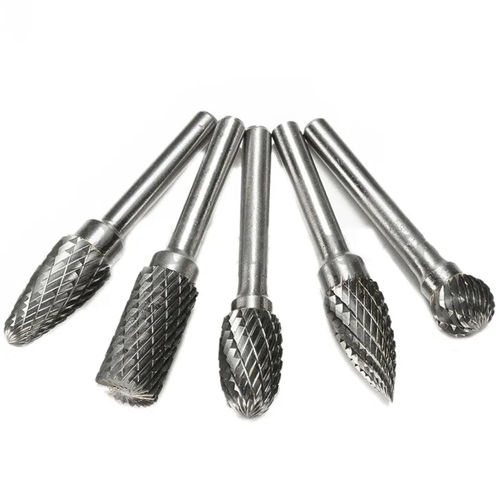 5pcs 6mm Shank Carbide Burr Die Grinder Bit with Tungsten OEM Customizable Head for Garden Tool Parts