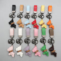 Wholesale New PU Leather Keychain Punk Puppy Keychain Cute Cartoon Bag Pendant Luxury Puppy Car Leather Keychain