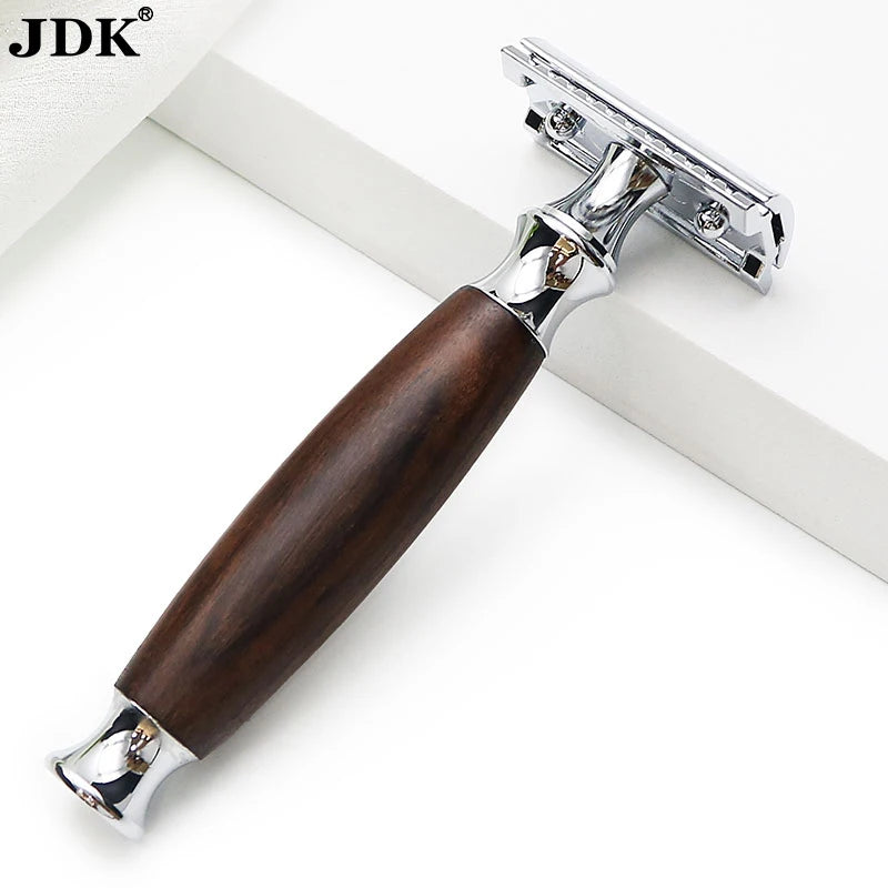 JDK Custom Eco-Friendly Travel Hotel Men's Safety Razor Kit Single Blade Double Edge Razor for Shaving