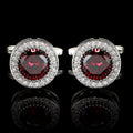 Men's & Women's Light Luxury Zircon Gemstone French Shirt Cufflinks for Wedding Anniversary Gift