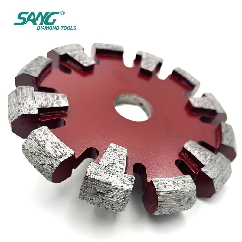 125mm Diamond Floor Heating Concrete Cutting Disc V Shape T Segment Tuck Point Blade for Grooving Hard Floor Wall Bricks