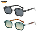 2026 Trendy Fashion Sunglasses Unisex Vintage Gradient Irregular Square Frame Green/Gray/White Options UV400 Protection