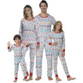 New Family Christmas Parent-child Clothes Pyjamas 3D Digital Printing Home Clothing Autumn and Winter Party Pajamas Set
