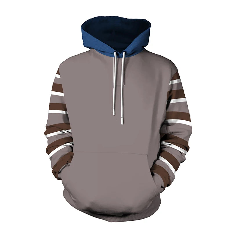 Fitspi Wholesale 3d Hoodie Pullover Jacket Cosplay Costume Anime Design Sweatshirt Men's Casual Autumn Pullover Oversize