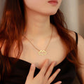 Stainless Steel Link Chain Necklaces for Women 18K Gold Plated Personalised Name Necklace Gift