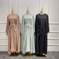 Loriya New Modern Style Dubai Abaya Muslim Women Clothing 3 Piece Abaya Set Modest Dress Islamic Clothing