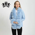 New Style Breathable Ladies Wholesale Wool Genuine Fur Coat Sweater Women