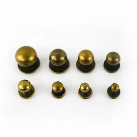 Meetee H3-2 4-12mm Ancient Bronze Nipple Nails Brass Monk Heads Rivet for Handbag Feet Screws Bag Belt Rivets Clasp Accessories