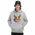 Top Show Men's Pullover Hoodie Custom Logo Embroidery Winter Fleece Cotton Polyester Fabric Animal Pattern Mock Neck Sweatshirt