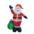 8FT Stock Item Inflatable Christmas Outdoor Santa Claus With Gift Box Decorations With LED Light