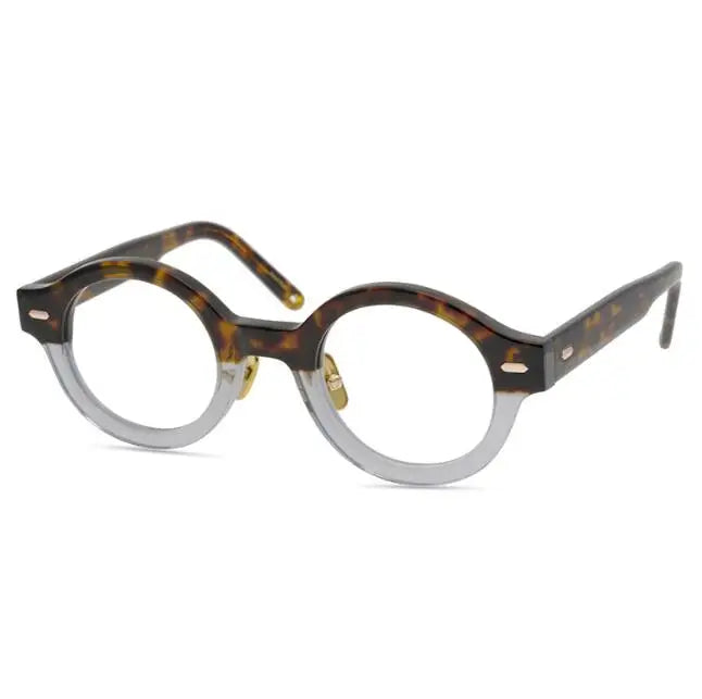 Top Quality Fashion Round Retro Acetate Frame Optical Clear Lens Women Men Acetate Eyeglass Frame