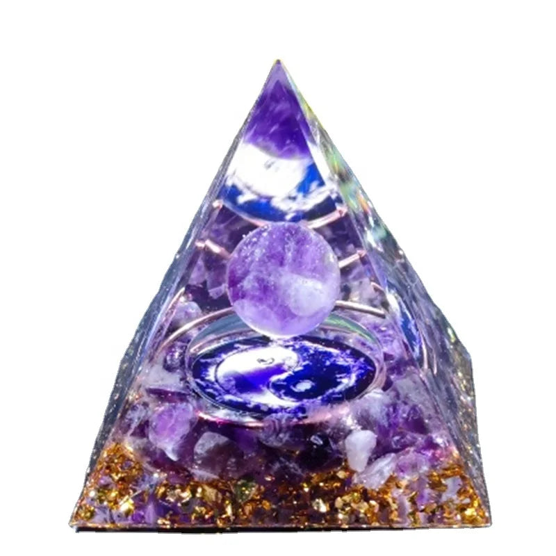 Wholesale Crystal Spheres Trees Chakra Orgone Pyramid Zodiac Orgonite Pyramid MegaBDM
